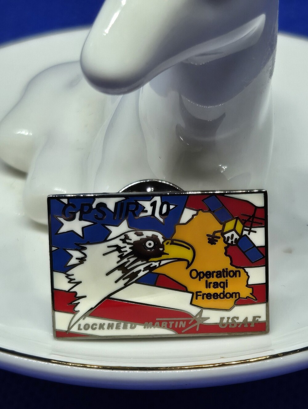 Lockheed Martin USAF Operation Iraqi Freedom Pin GPS IIR-10 Satellite Military